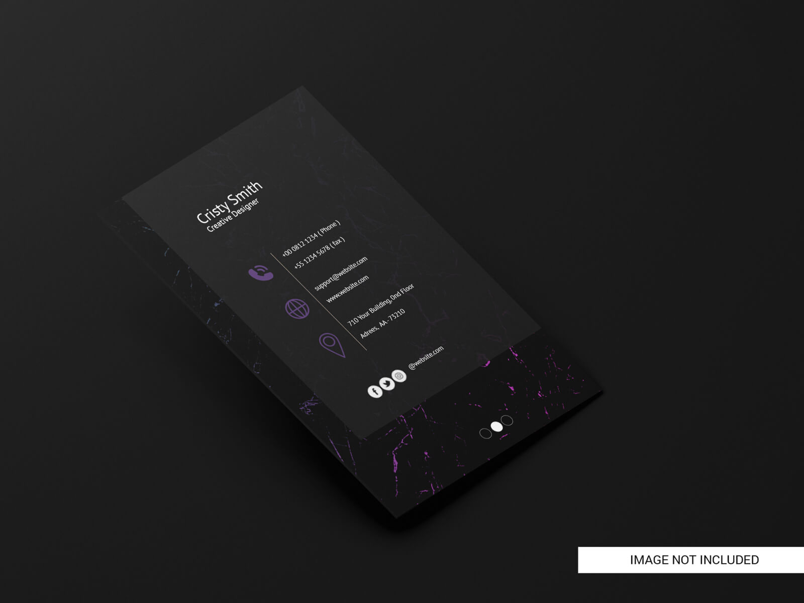 Black business card free mockup 2 cover image