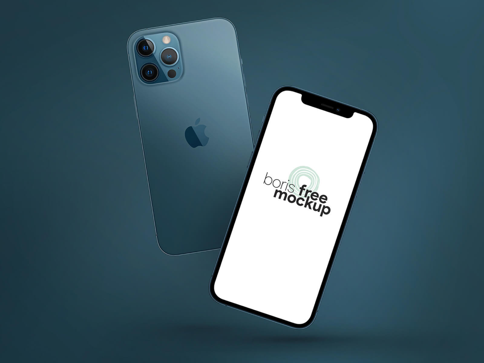 Pacific Blue iPhone 12 Pro Max Mockup 5 cover image