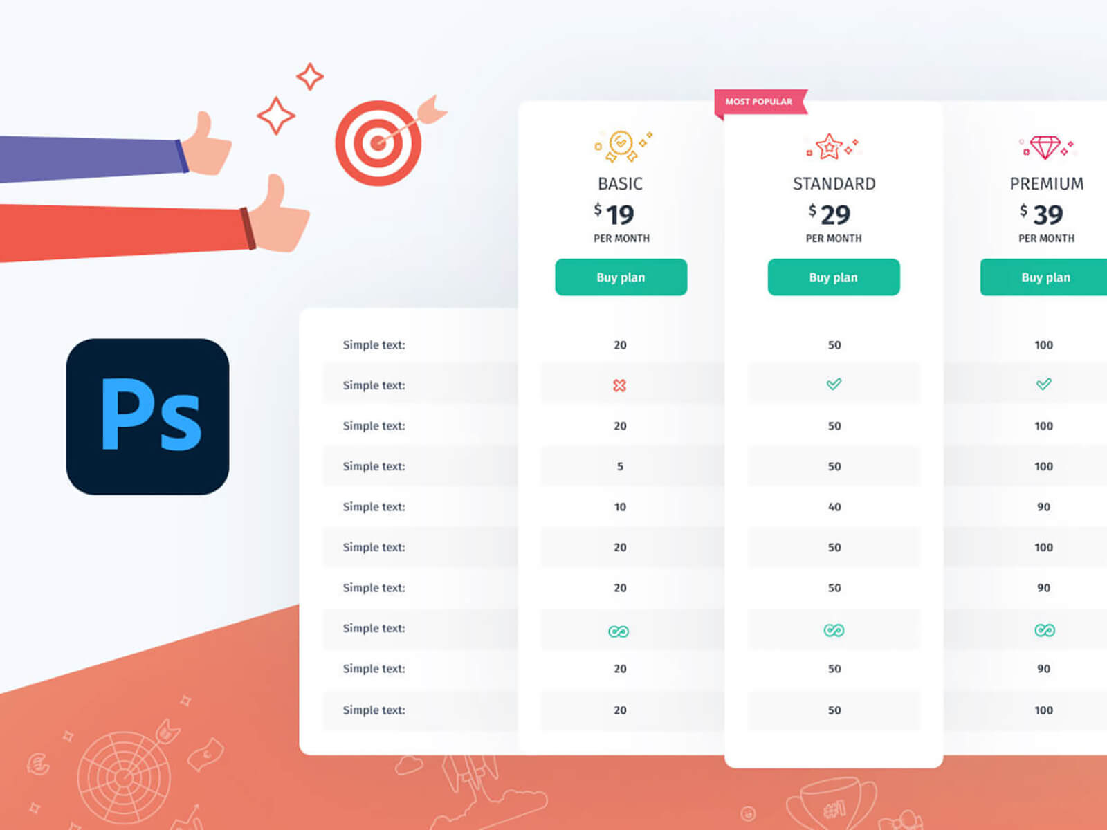 Free PSD pricing table from Seodity Team - UIBundle
