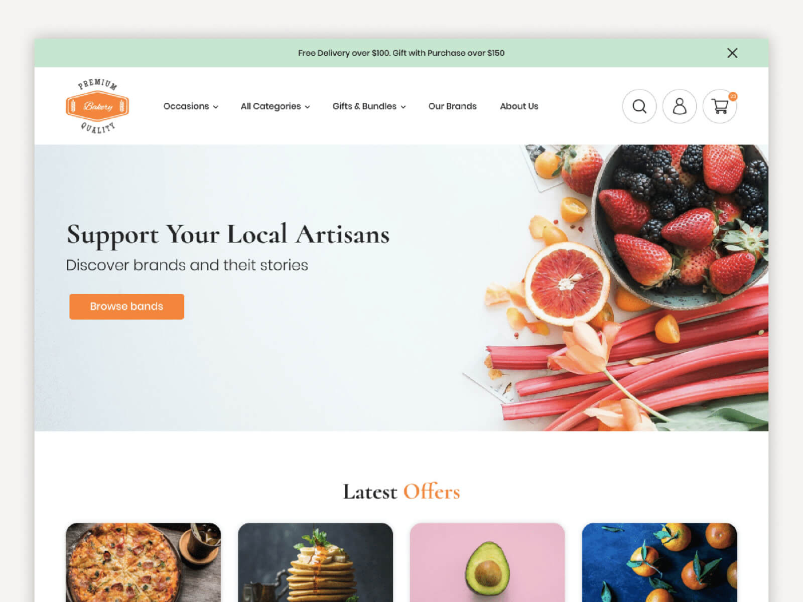 Food Store Template | FREE Figma cover image