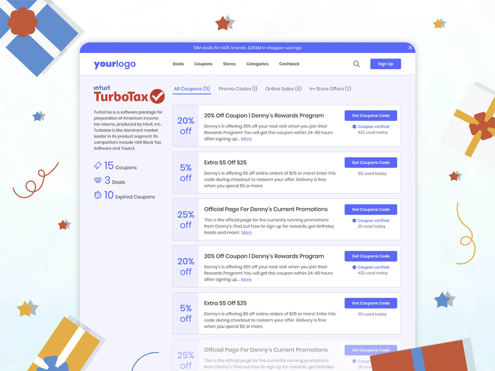 Coupon Website Template Free Download