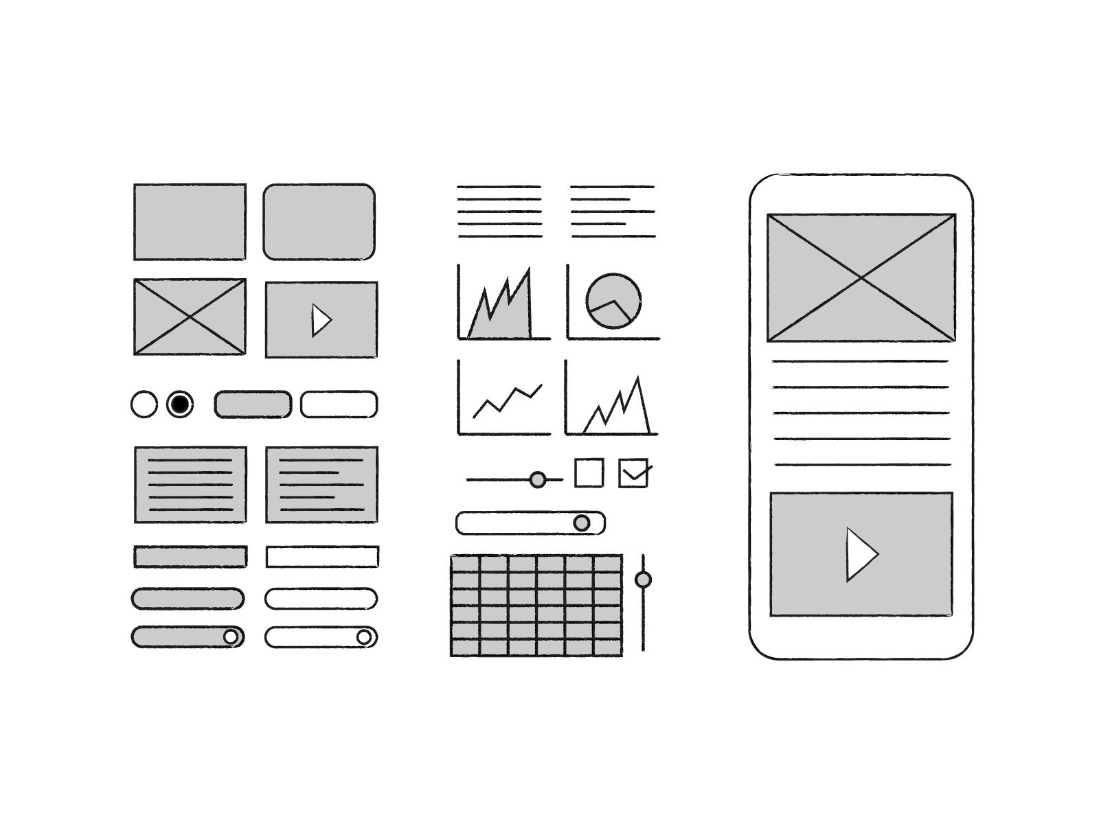 Free Figma (Low Fidelity) Hand Drawn Wireframe Kit cover image