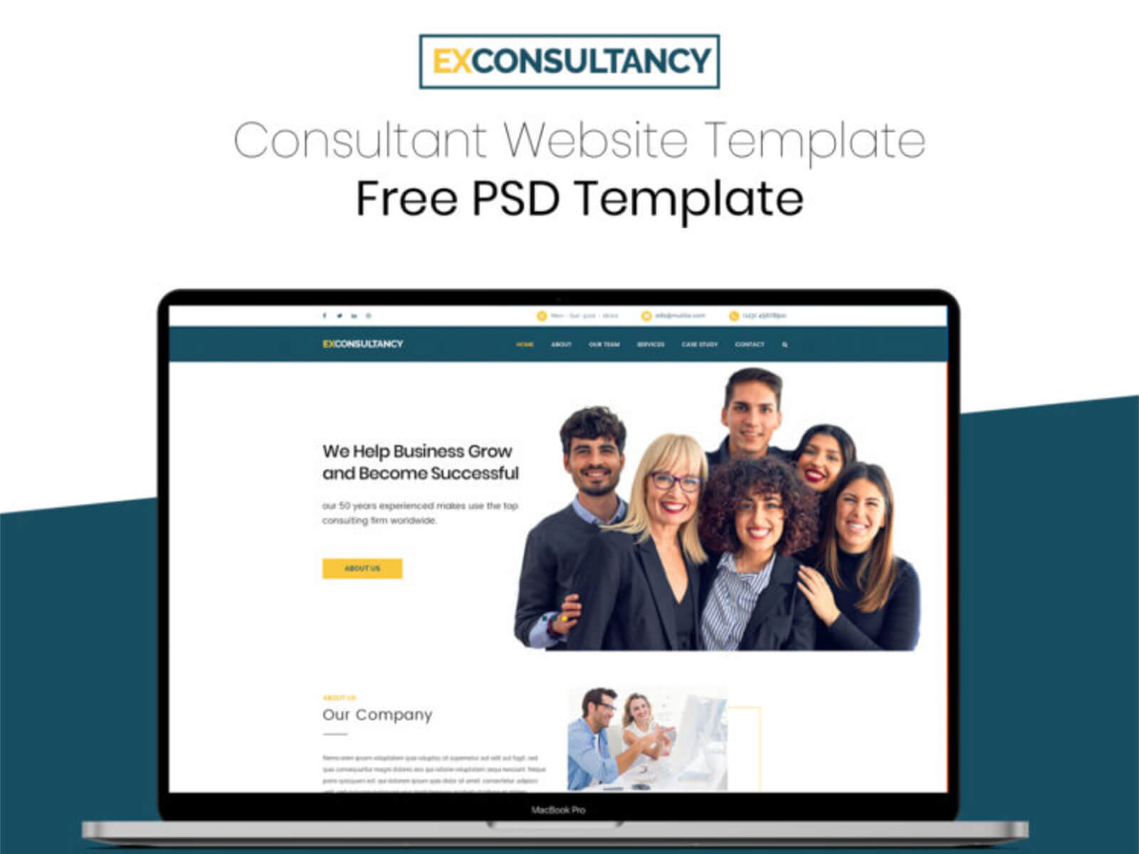 Consultant Website PSD Templates cover image