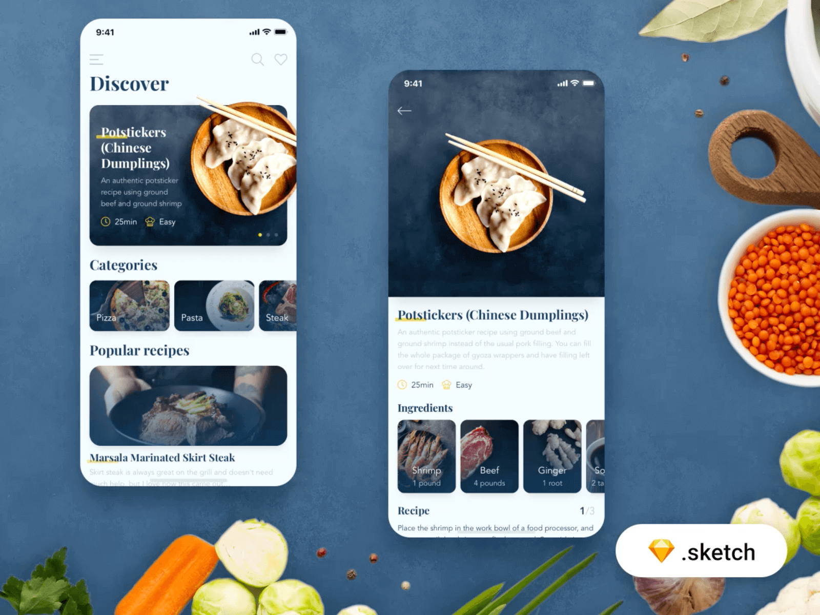Food Recipes App Freebie UIBundle