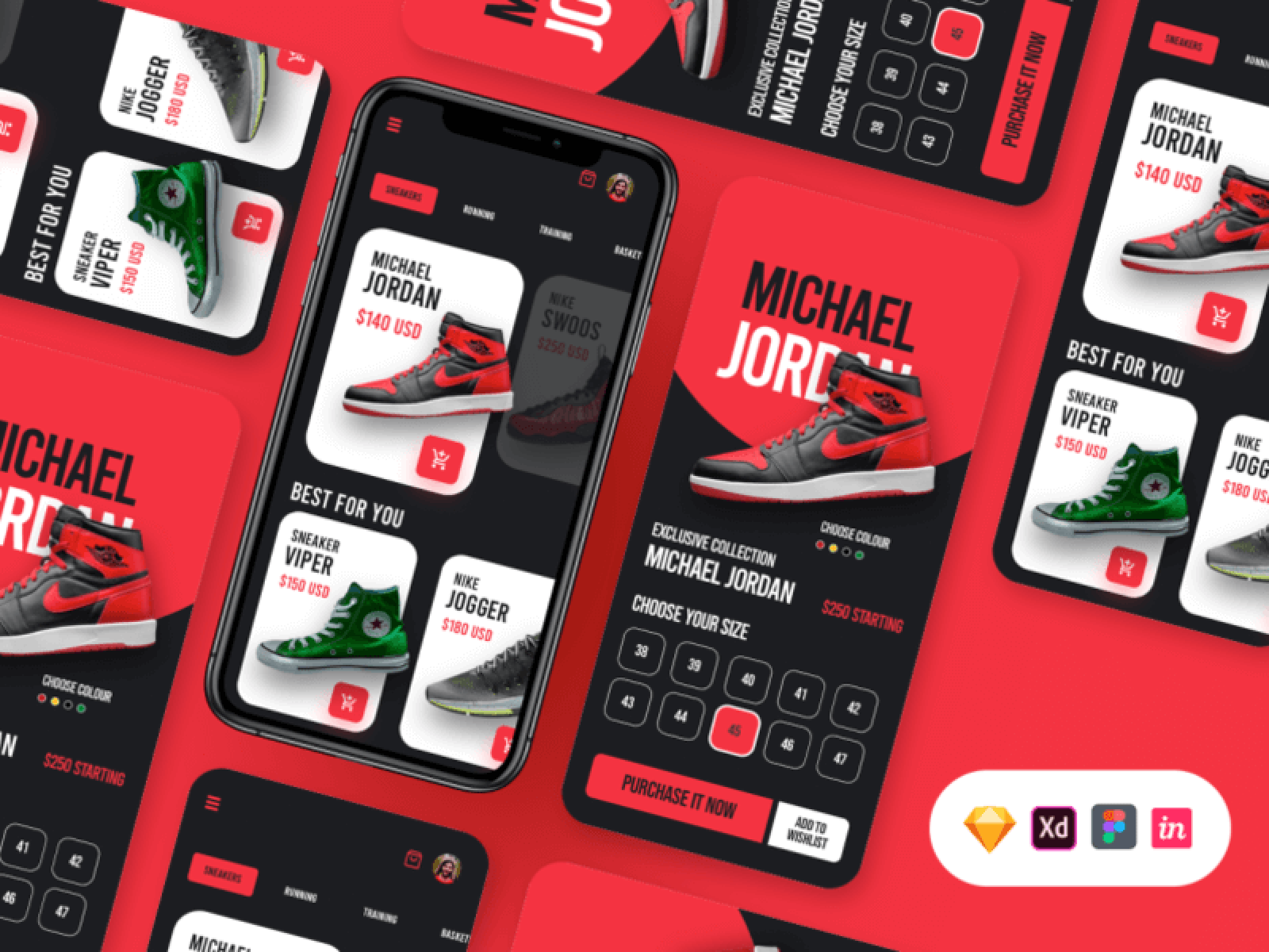 Free Shoes App UI cover image