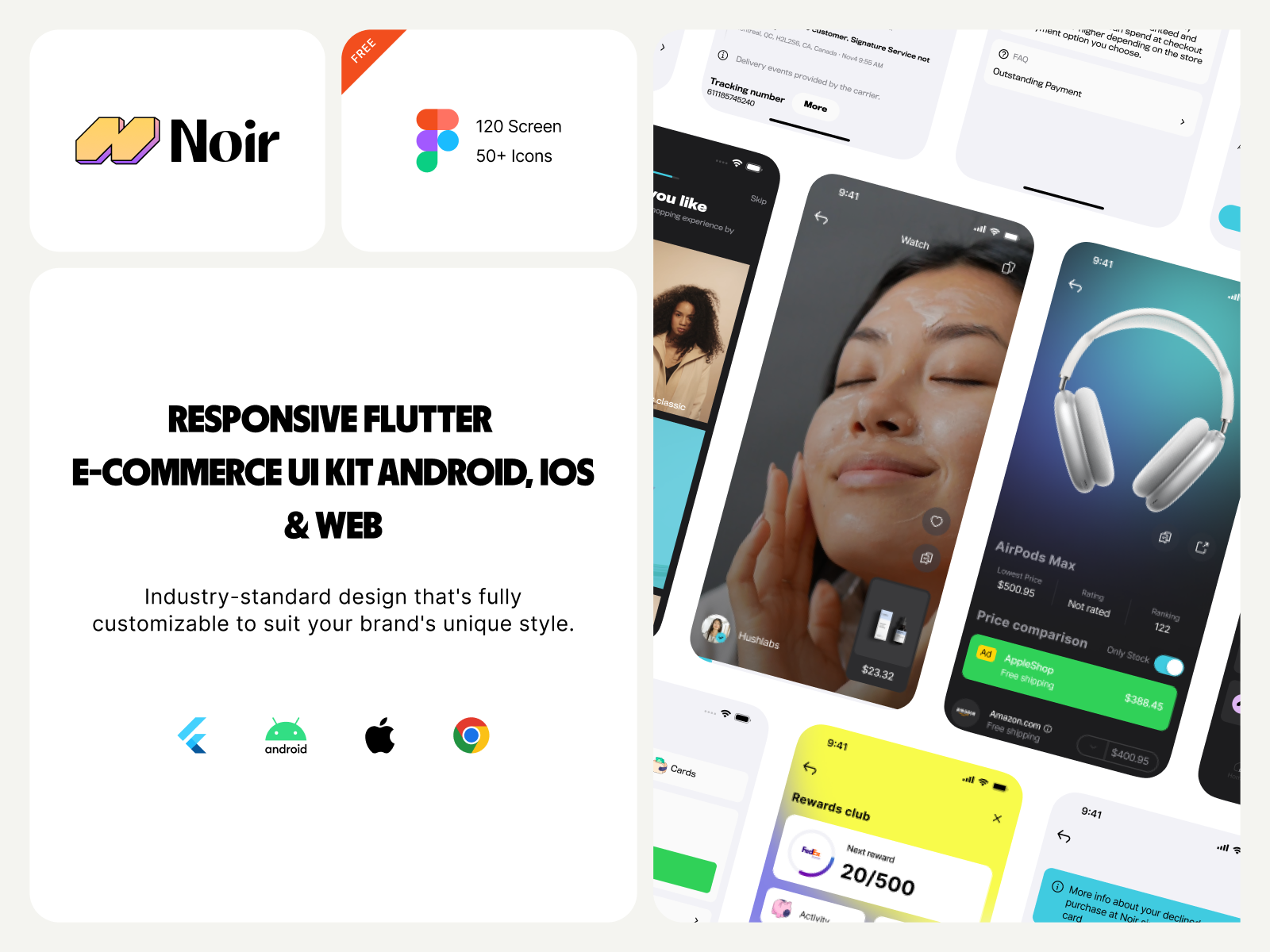 Noir- Flutter E Commerce App UIKIT cover image