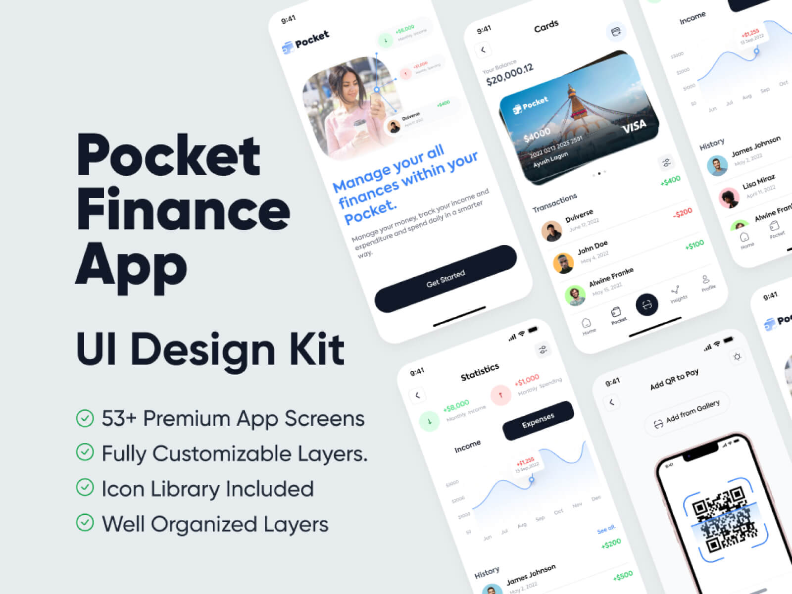 Pocket - Finance App (UI Kit) cover image