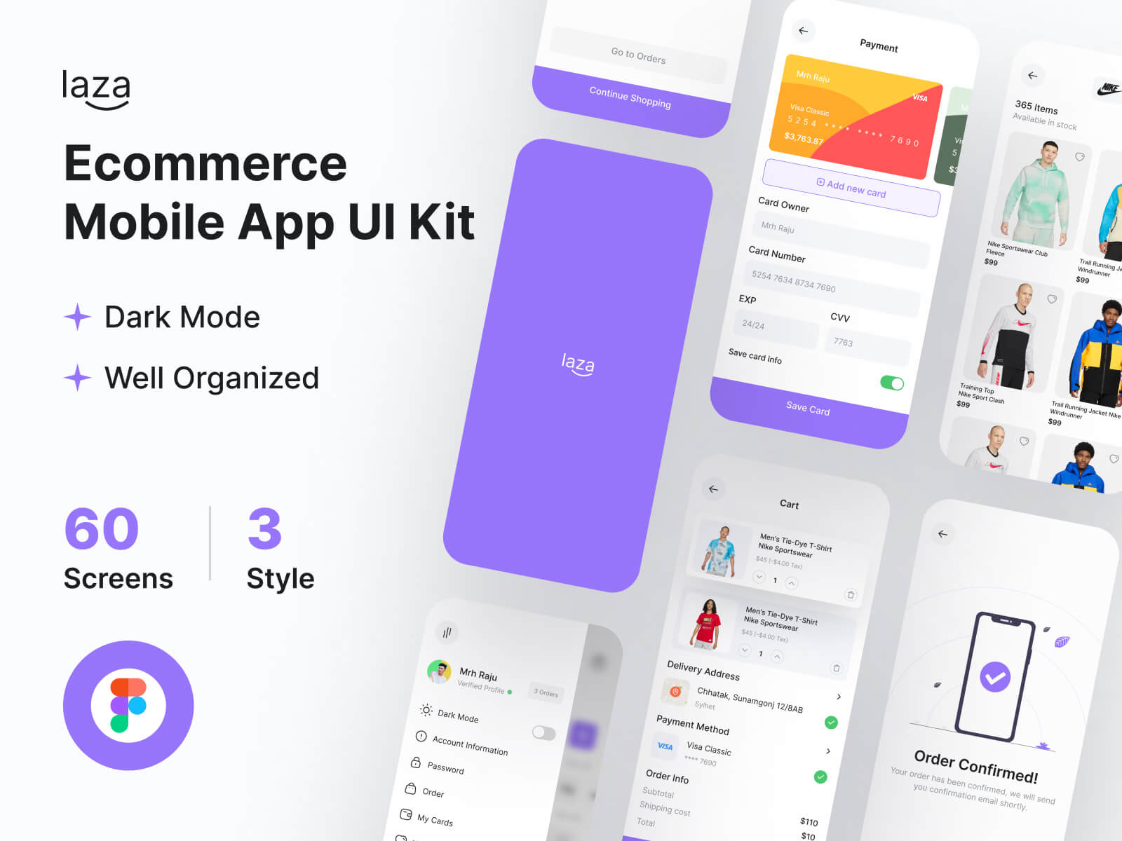 Laza - Ecommerce Mobile App UI Kit cover image