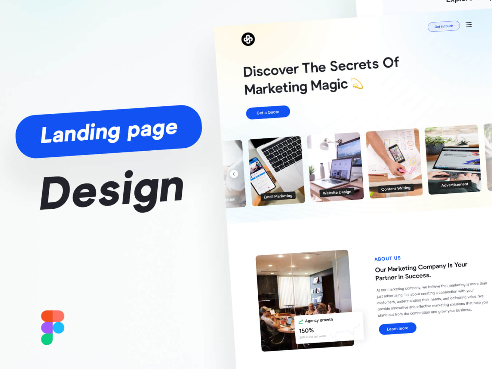 Marketing Ui Ux Website Landing Page Design cover image