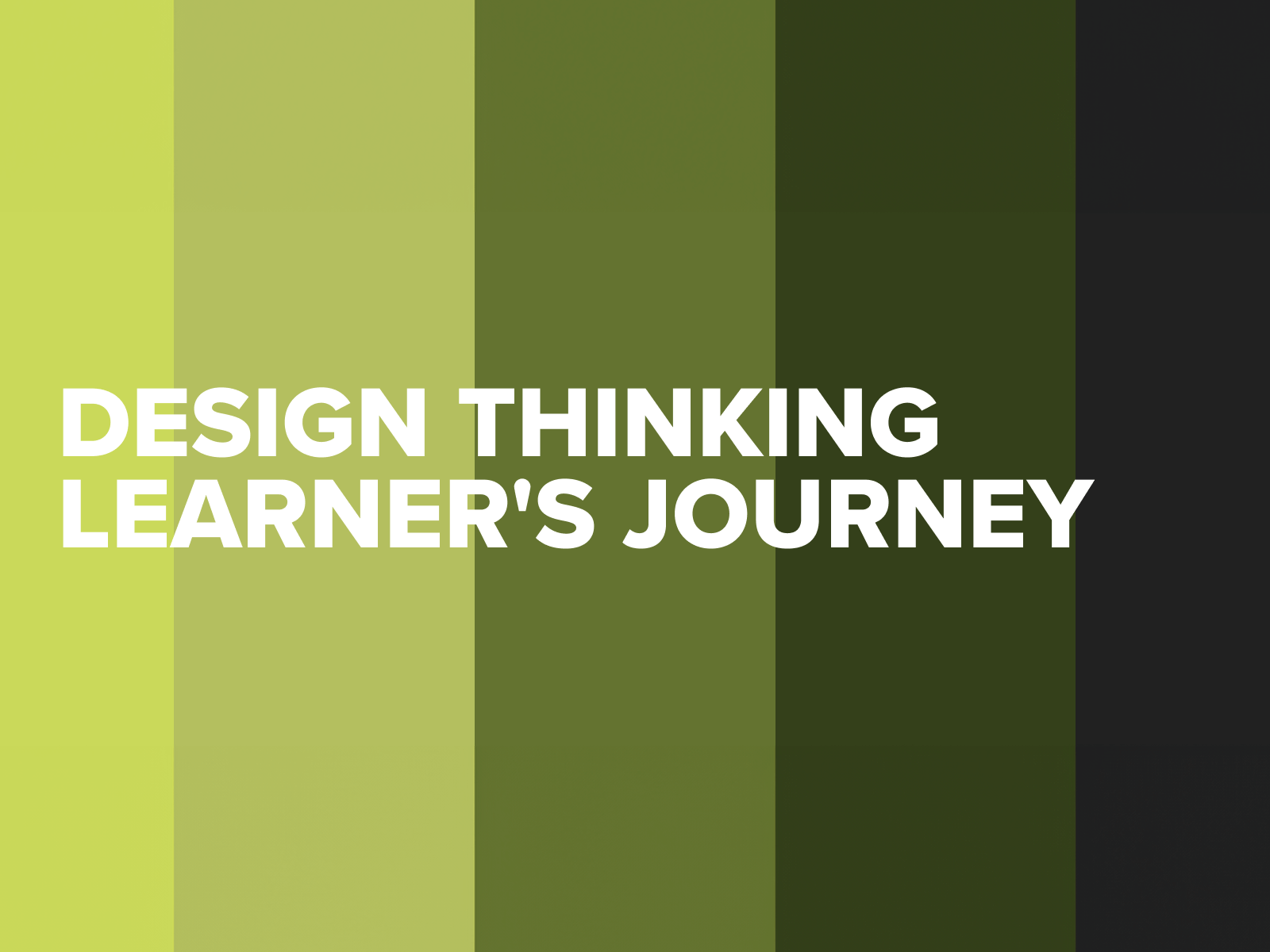 Design Thinking Learner's Journey cover image