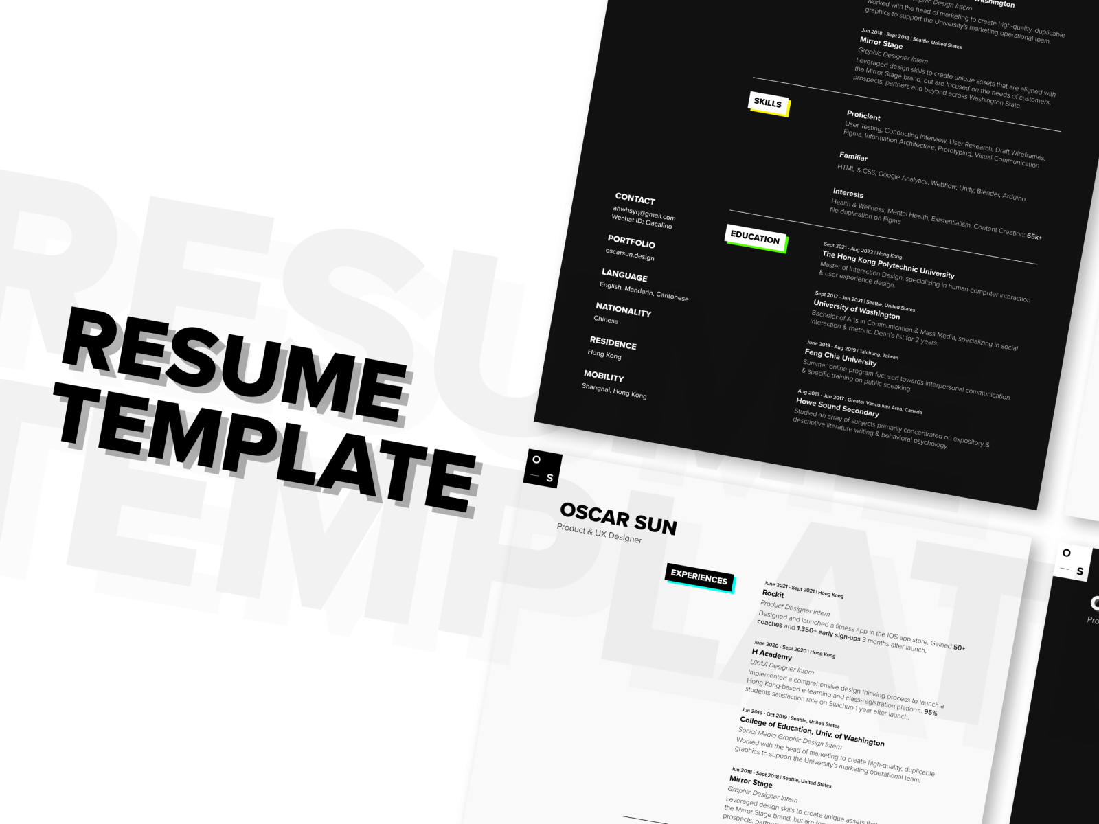 Resume/CV (Curriculum Vitae) Template cover image