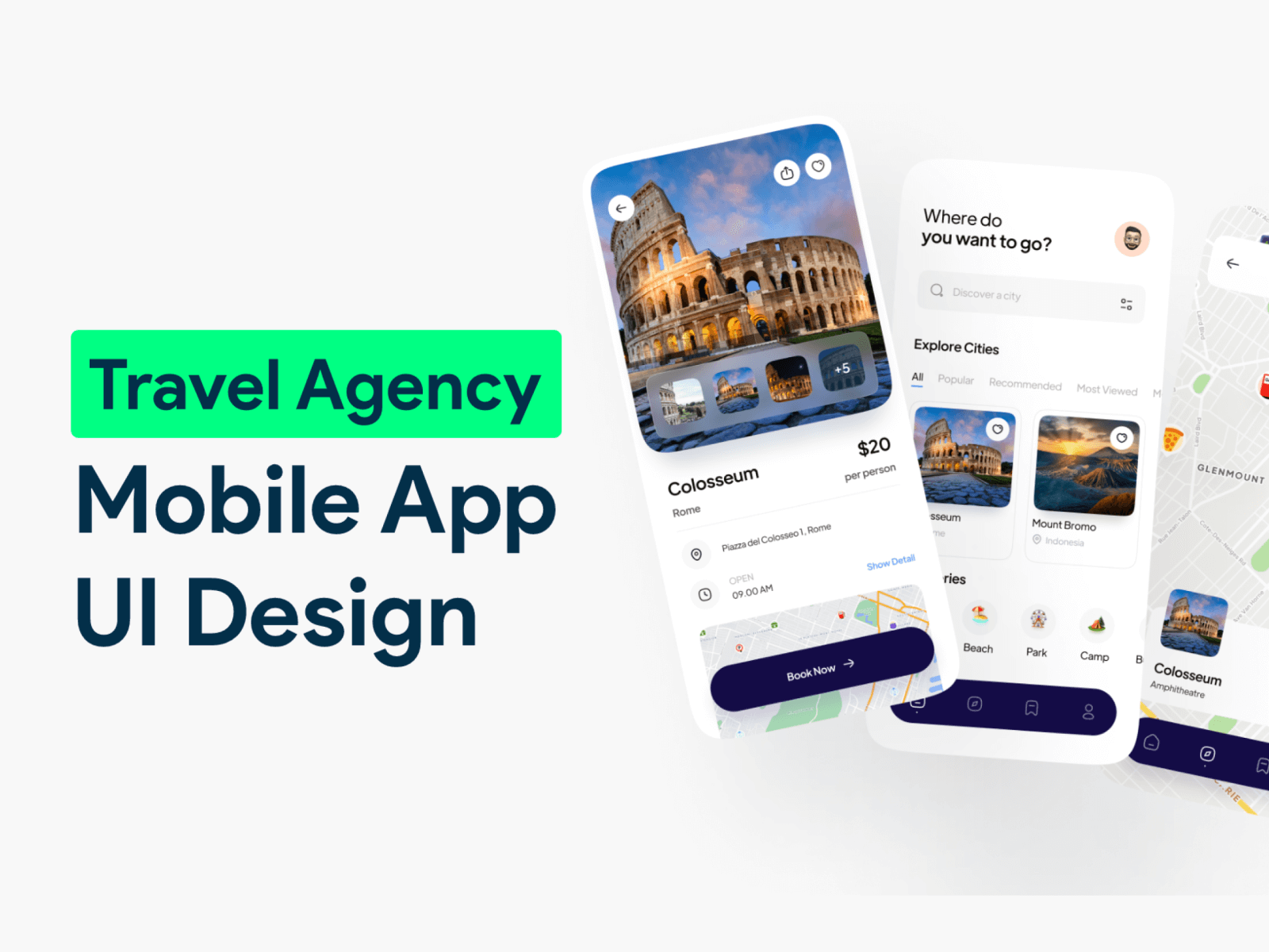 Travel Agency Mobile App UI Design cover image