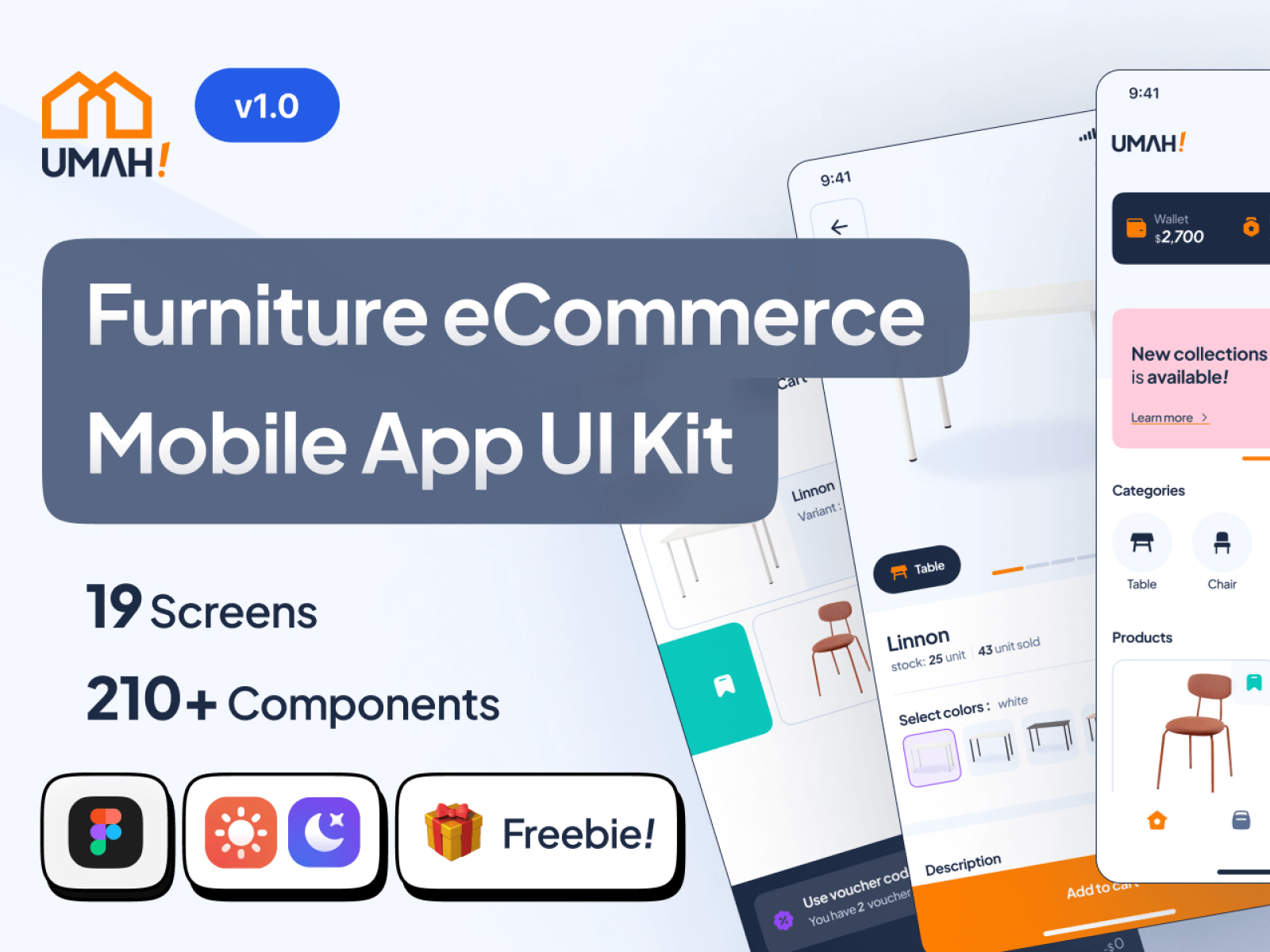 UMAH! - Furniture eCommerce App UI Kit cover image