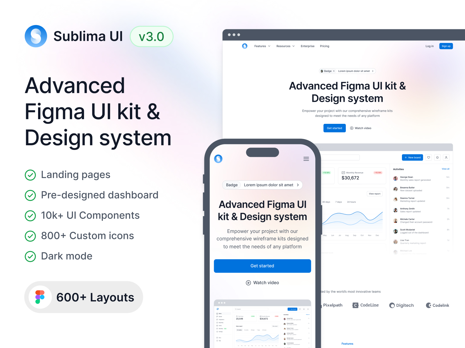 Sublima UI - Advanced Figma UI kit & Design system cover image