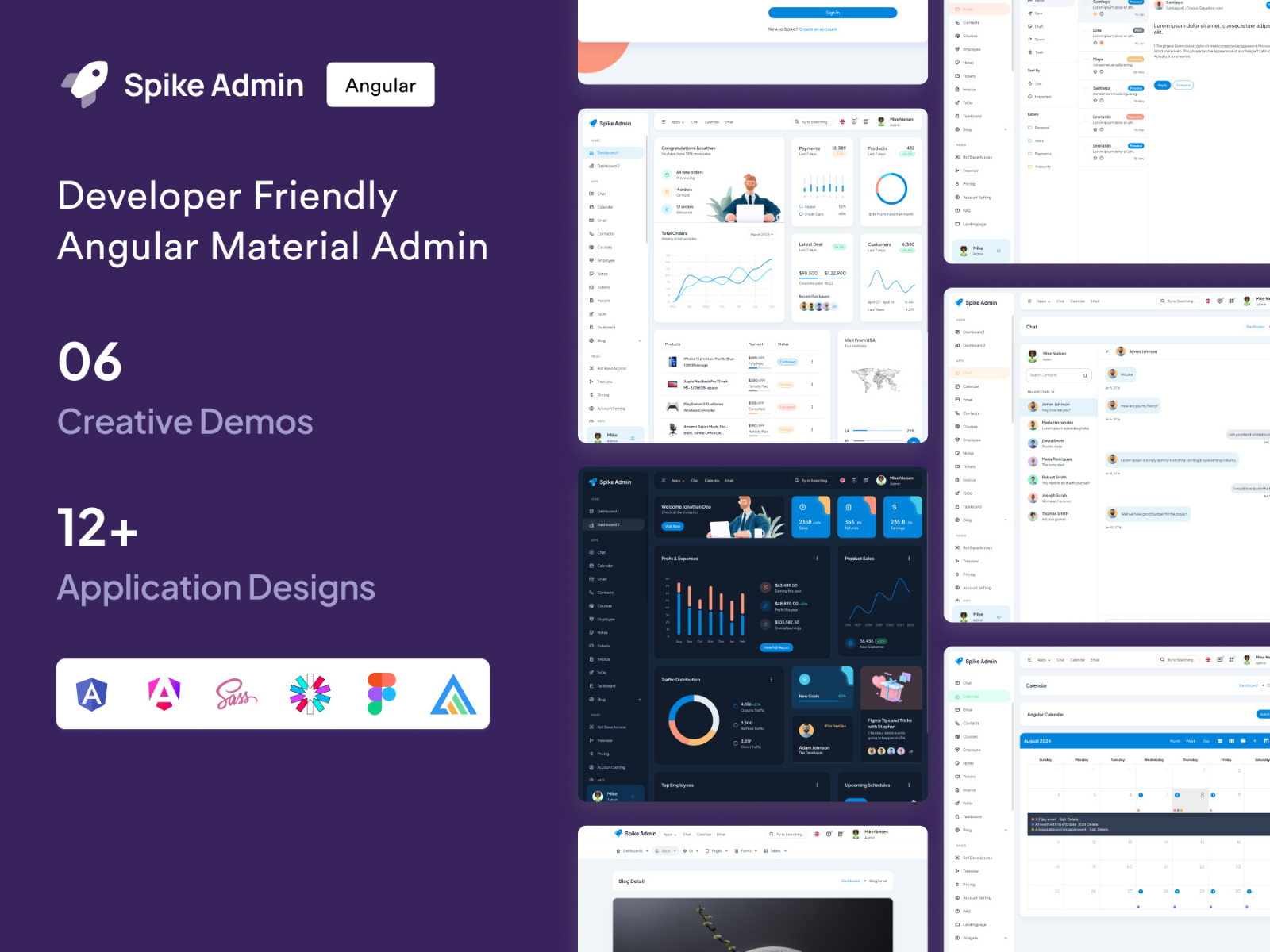 Spike Angular Admin Dashboard Template cover image