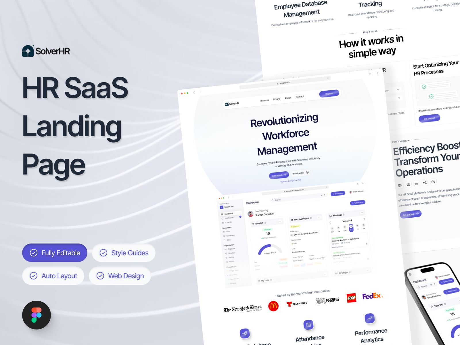 SolveHR - HR SaaS Landing Page cover image