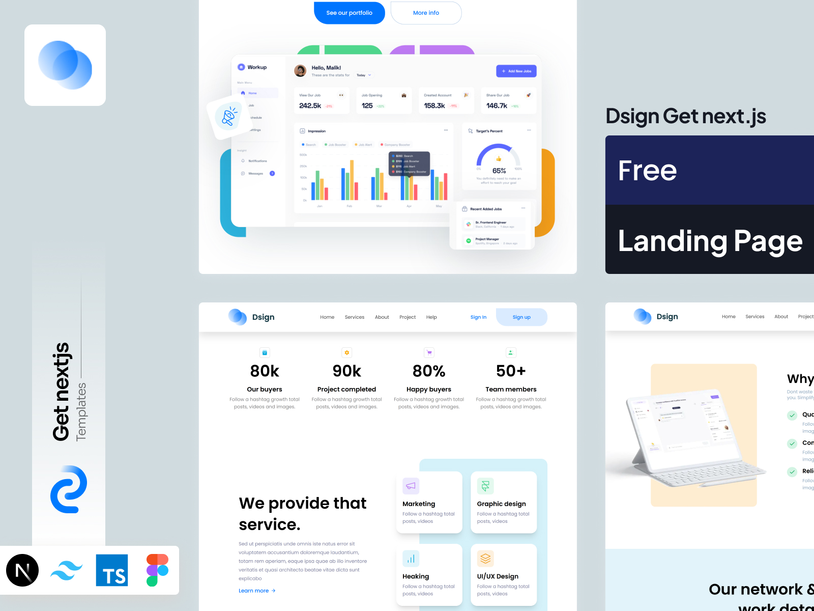 Dsign Free NextJs Landing Page Template - UIBundle