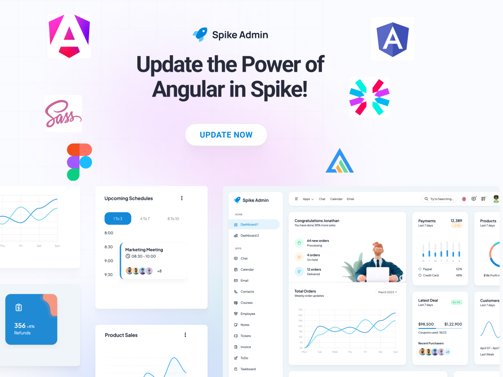 Spike Angular Admin Dashboard Template cover image