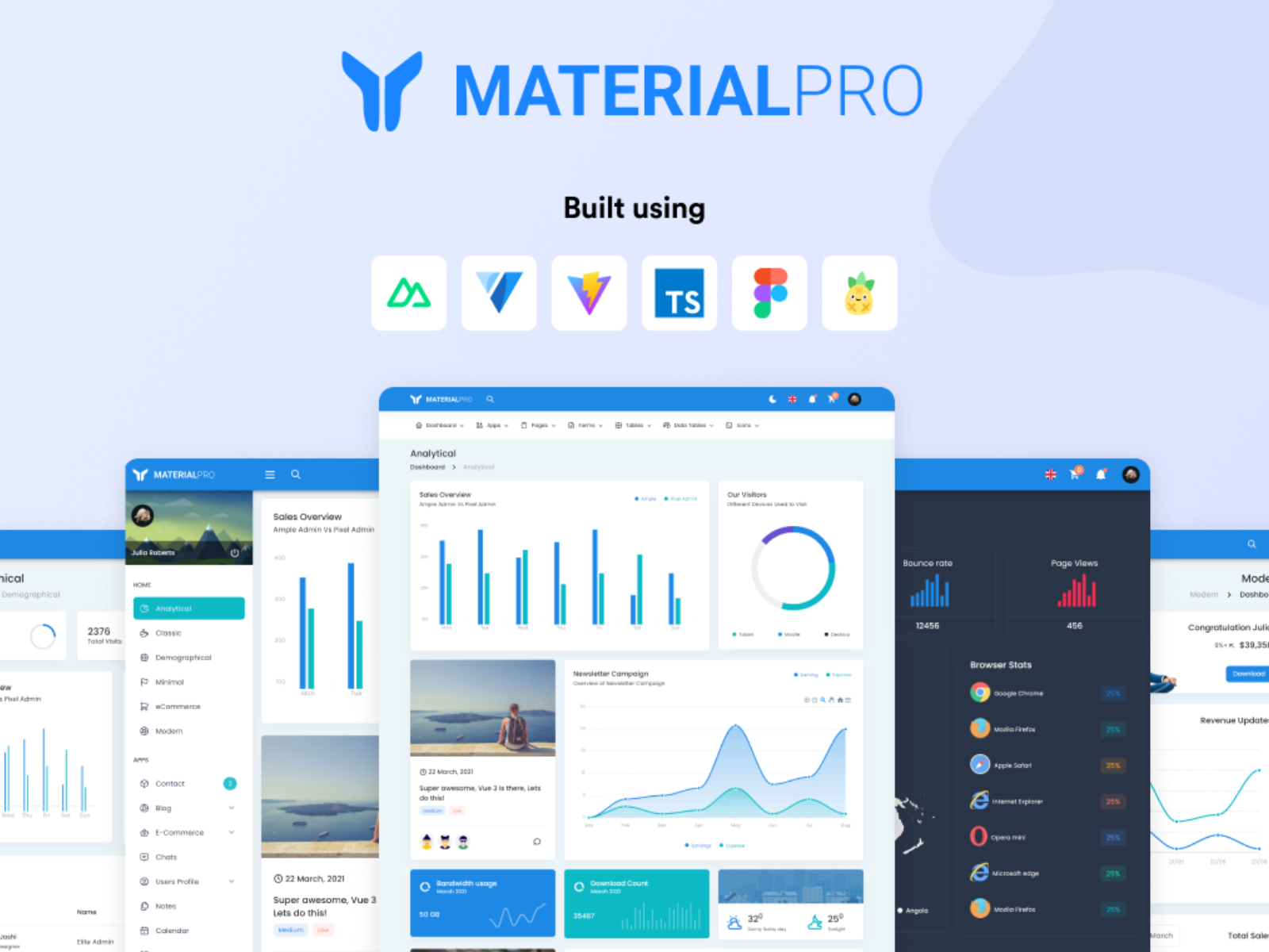 MaterialPro Nuxt Js Admin Dashboard cover image