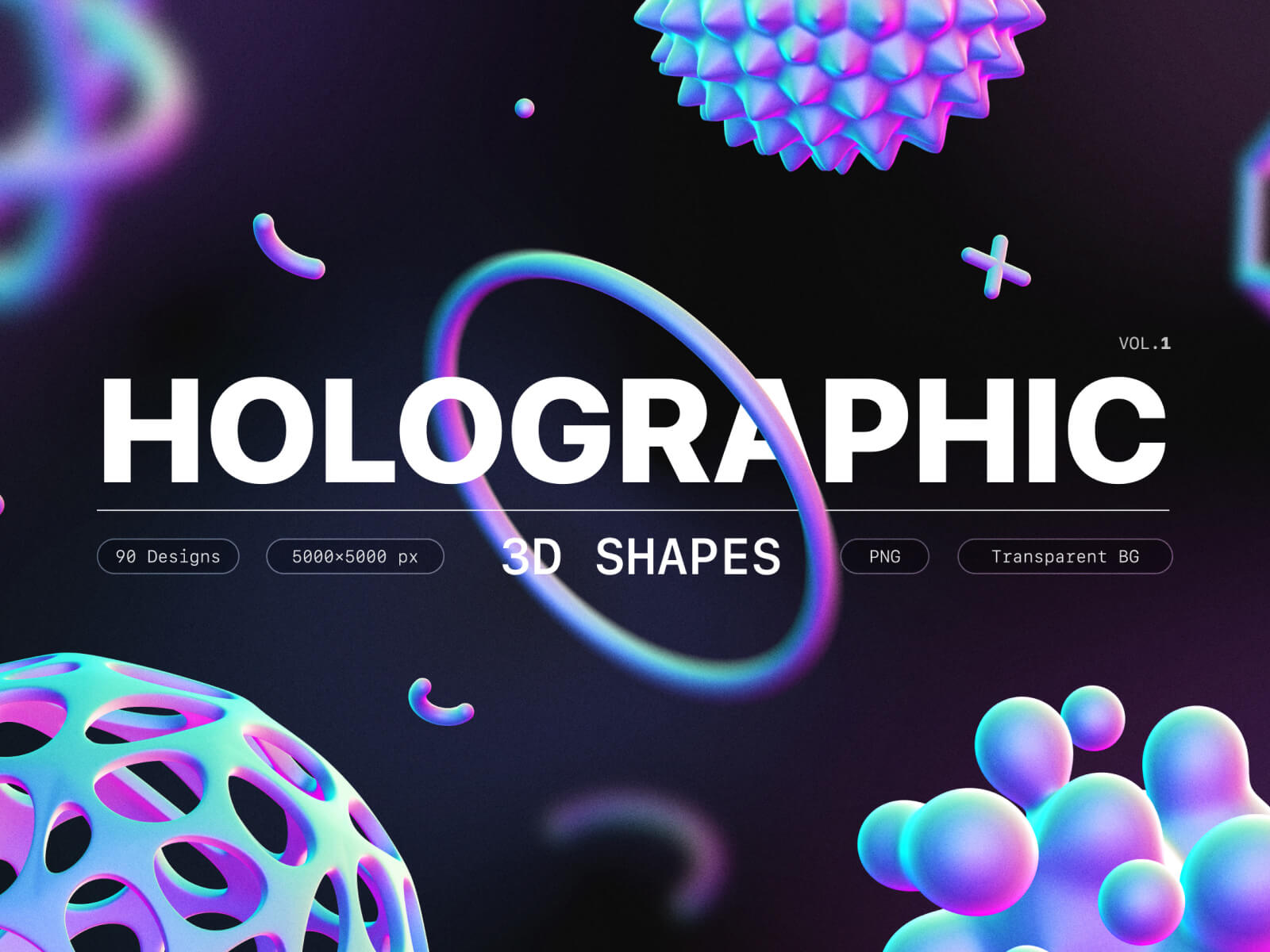 Holographic 3D Shapes Collection cover image