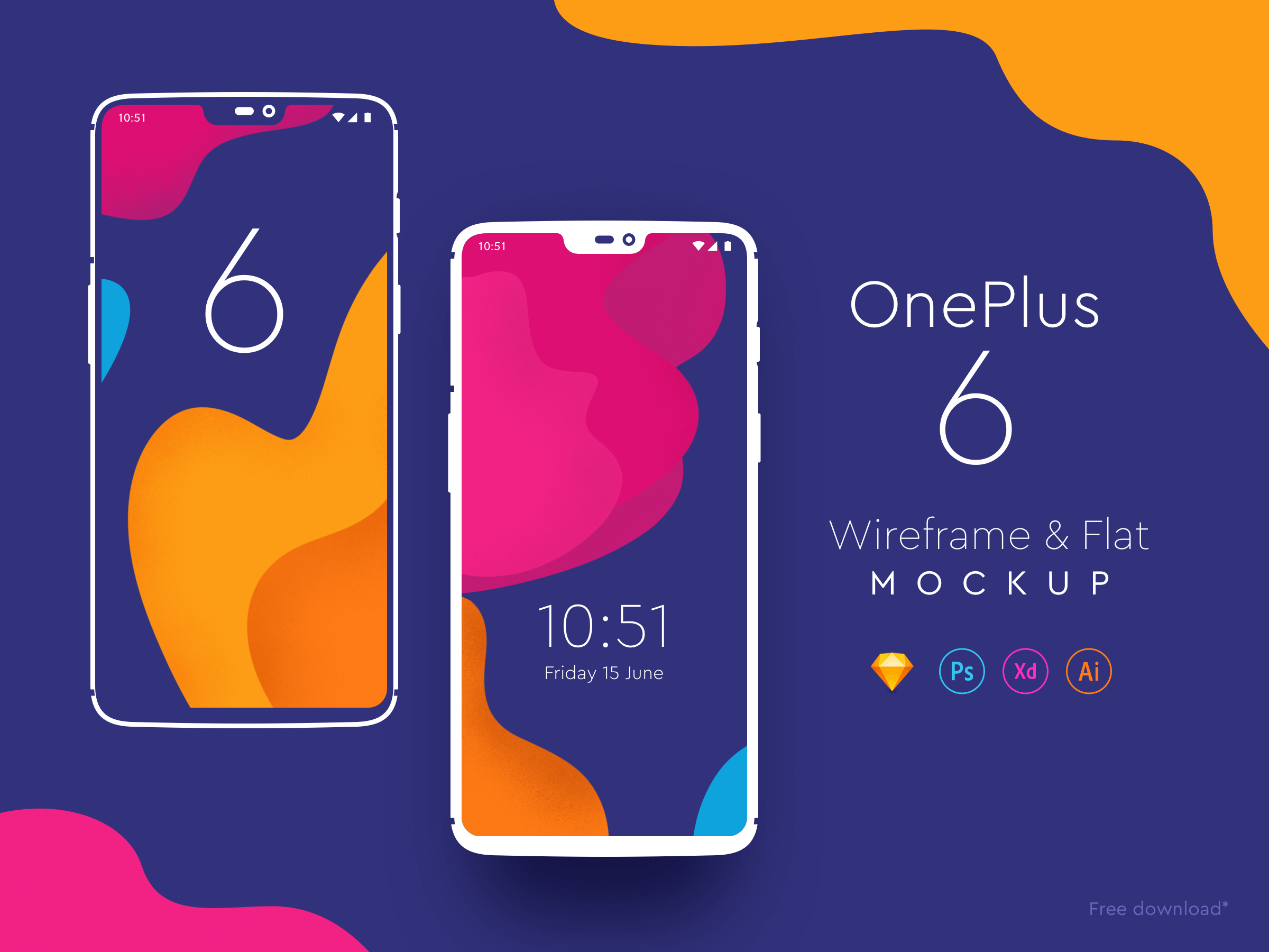 One Plus 6 Mockup presentation image