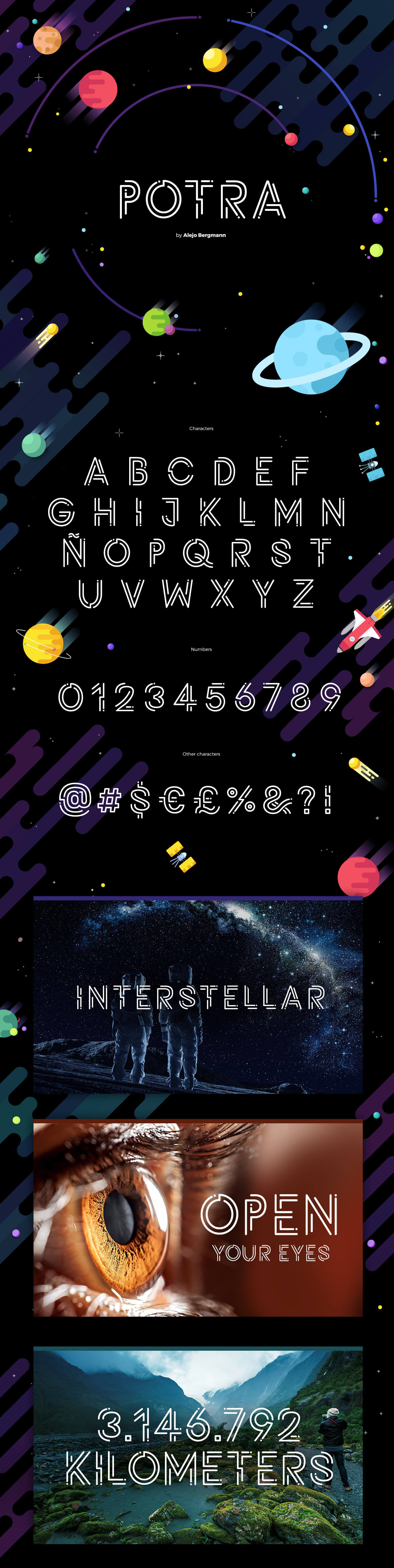 Potra Free Font presentation image