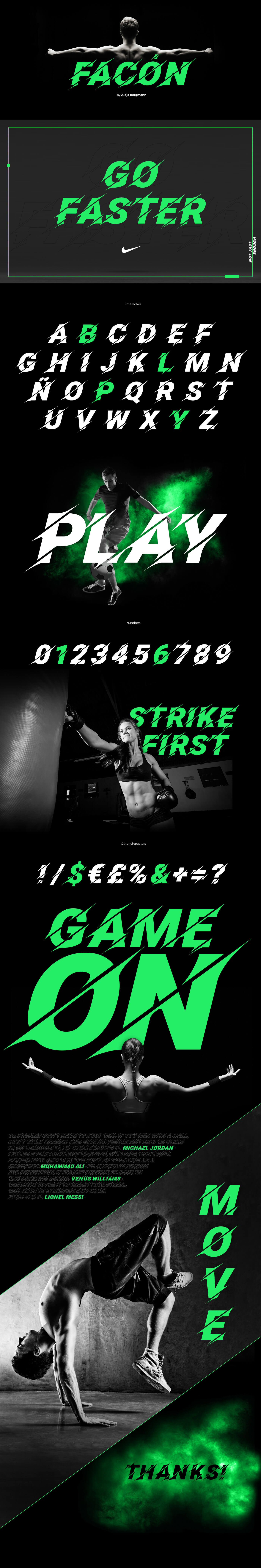 Facón Free Font presentation image