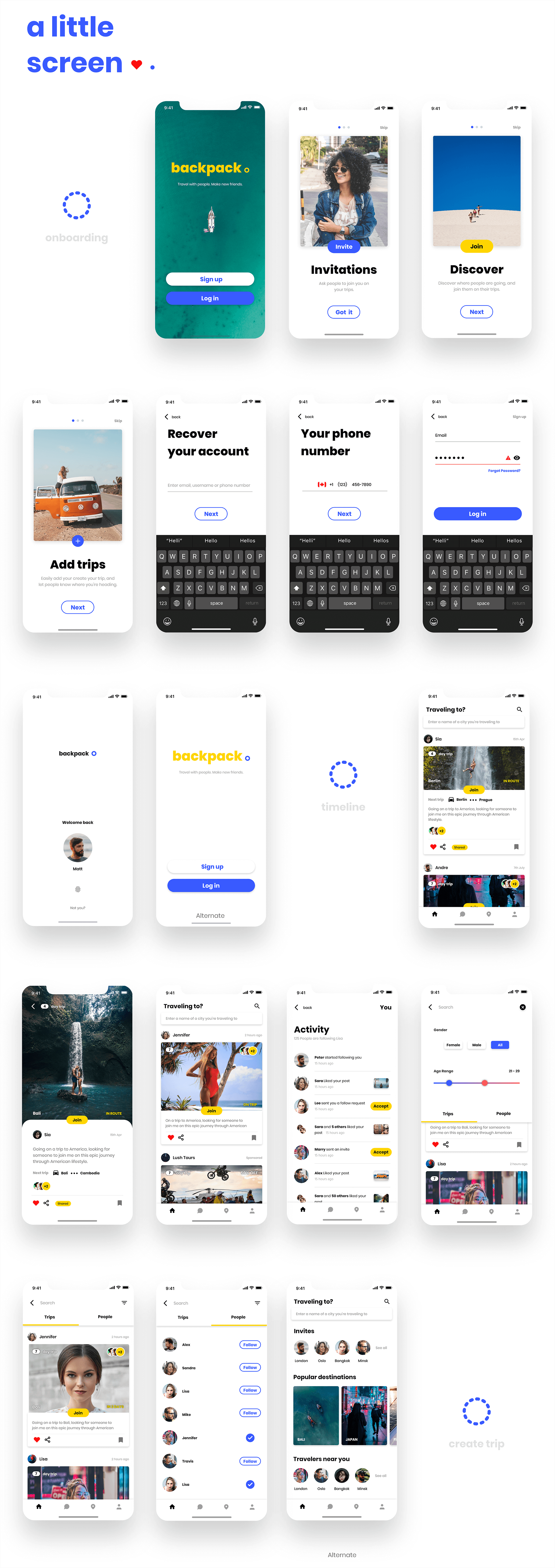 Backpack UI Kit presentation image