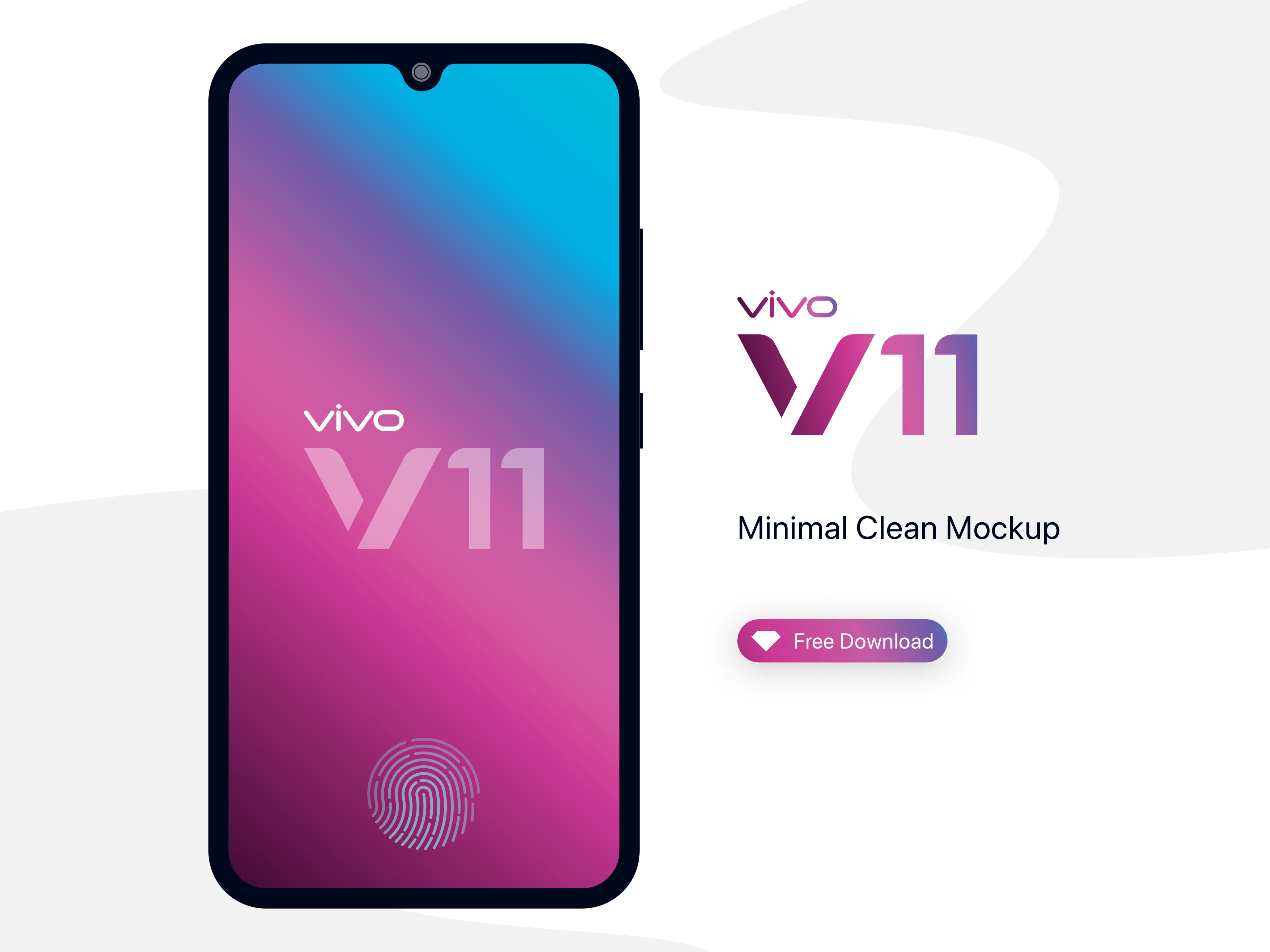 Vivo V11 Pro - Mobile Minimal mockups presentation image