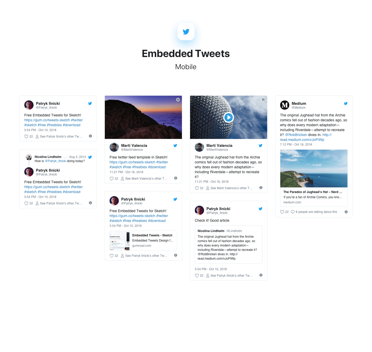 Embedded Tweets presentation image