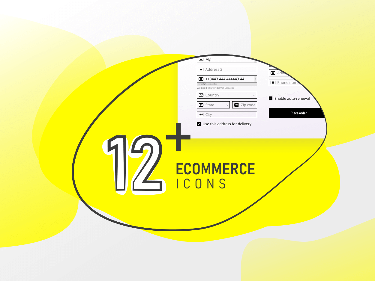12+ E-commerce Icons presentation image