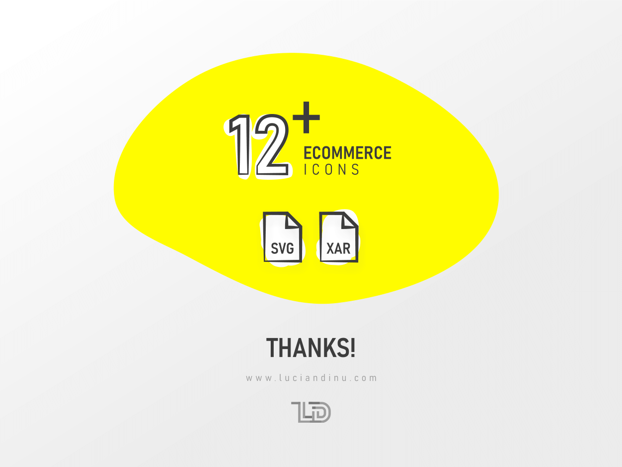12+ E-commerce Icons presentation image