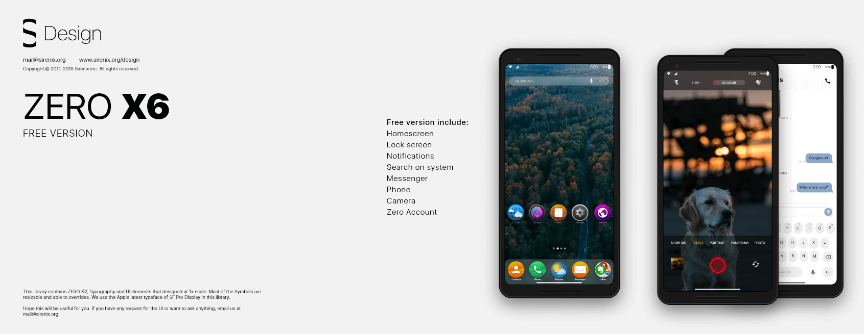 Zero X6 - mobile UI Kit presentation image