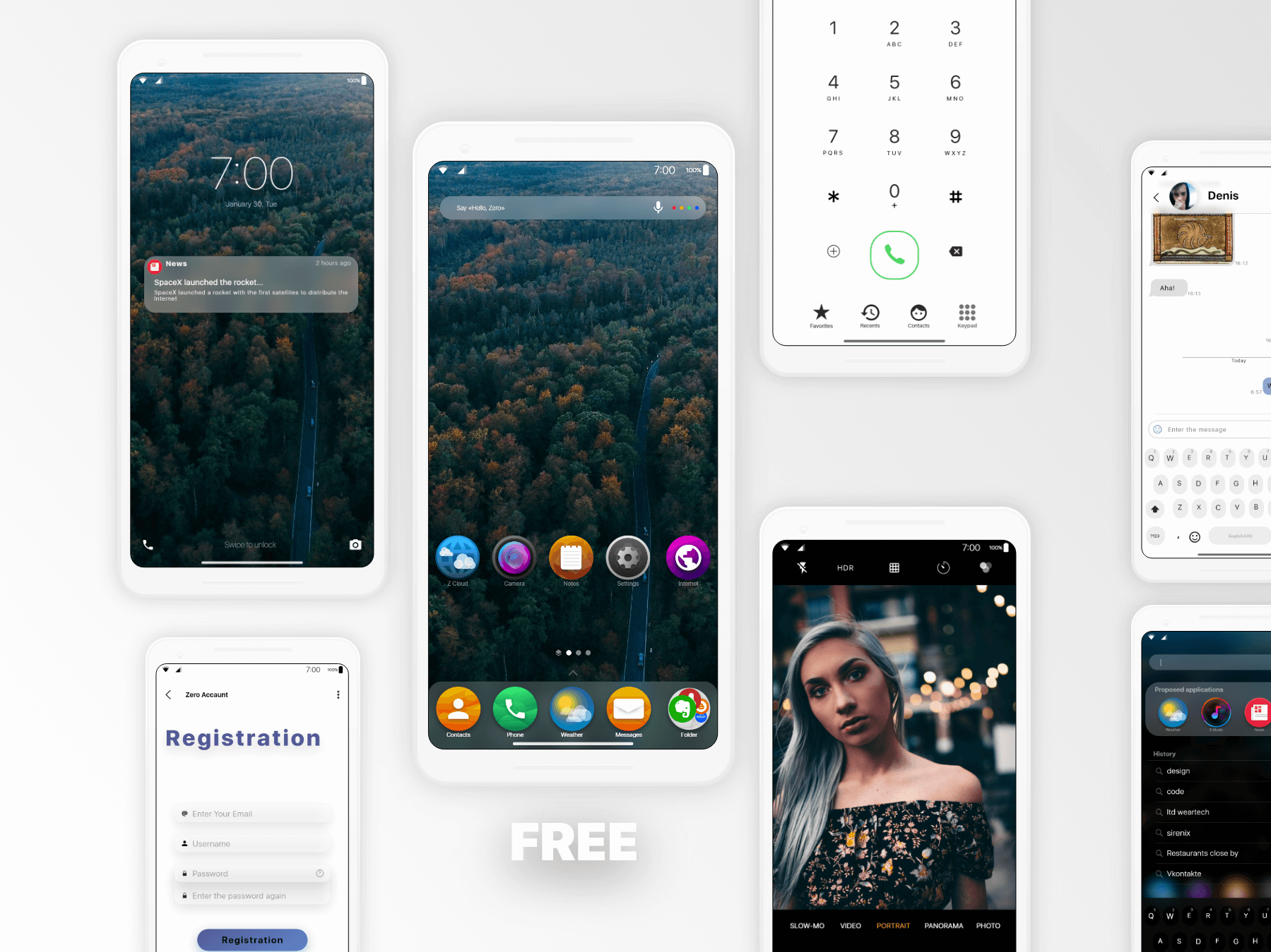 Zero X6 - mobile UI Kit presentation image