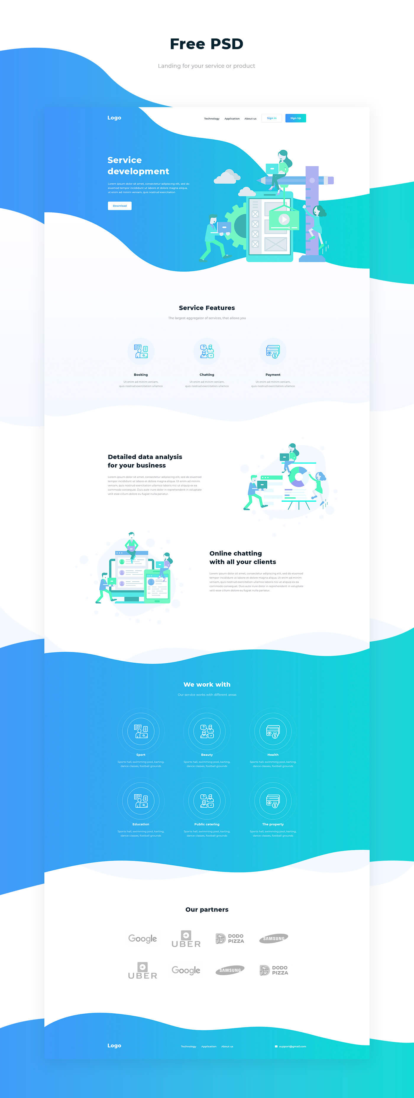 Landing — FREE PSD presentation image
