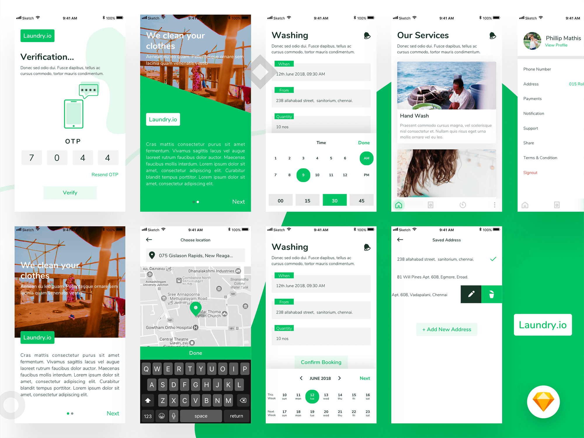 Laundry UI Kit presentation image