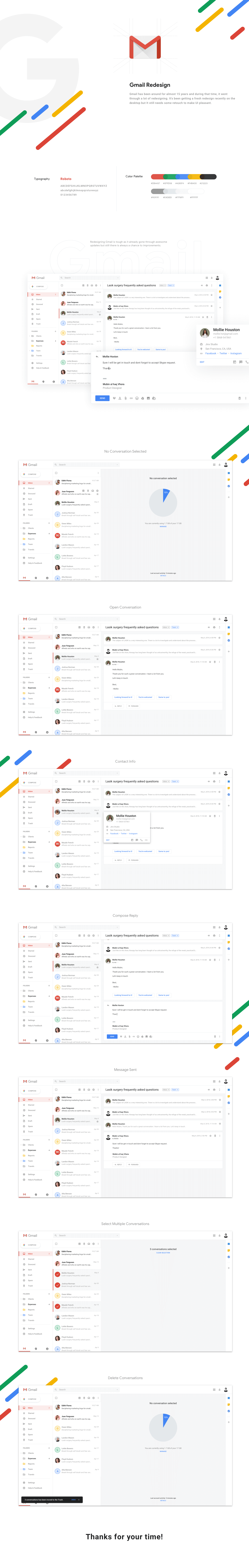 Gmail Redesign - Freebie presentation image