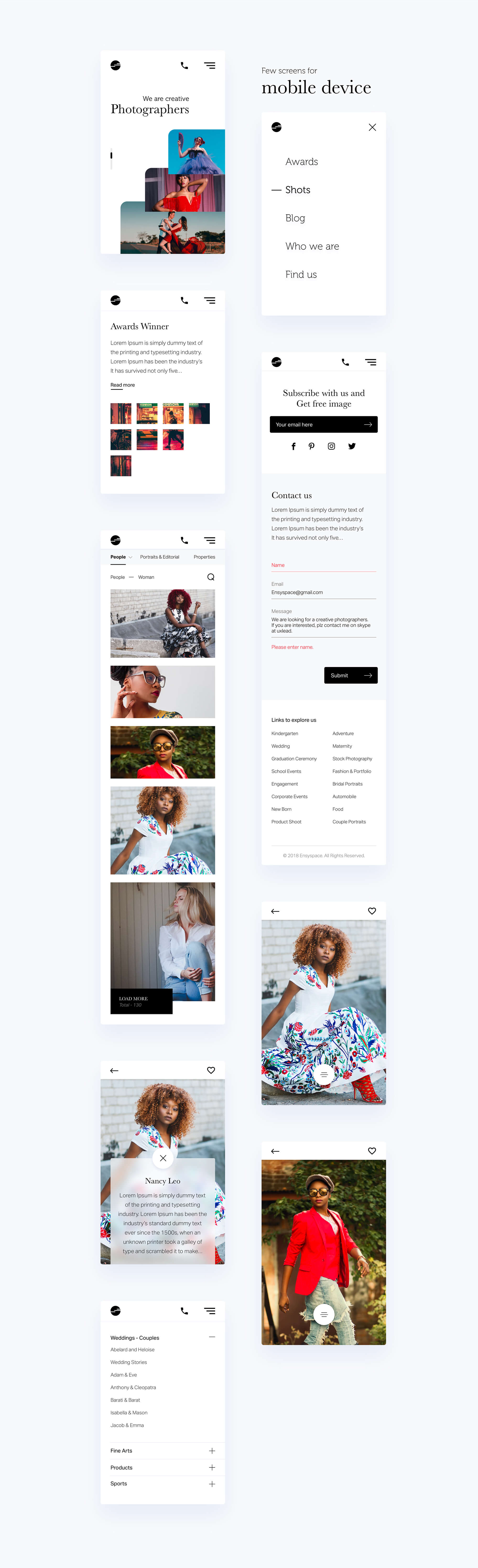 Photographer Portfolio presentation image