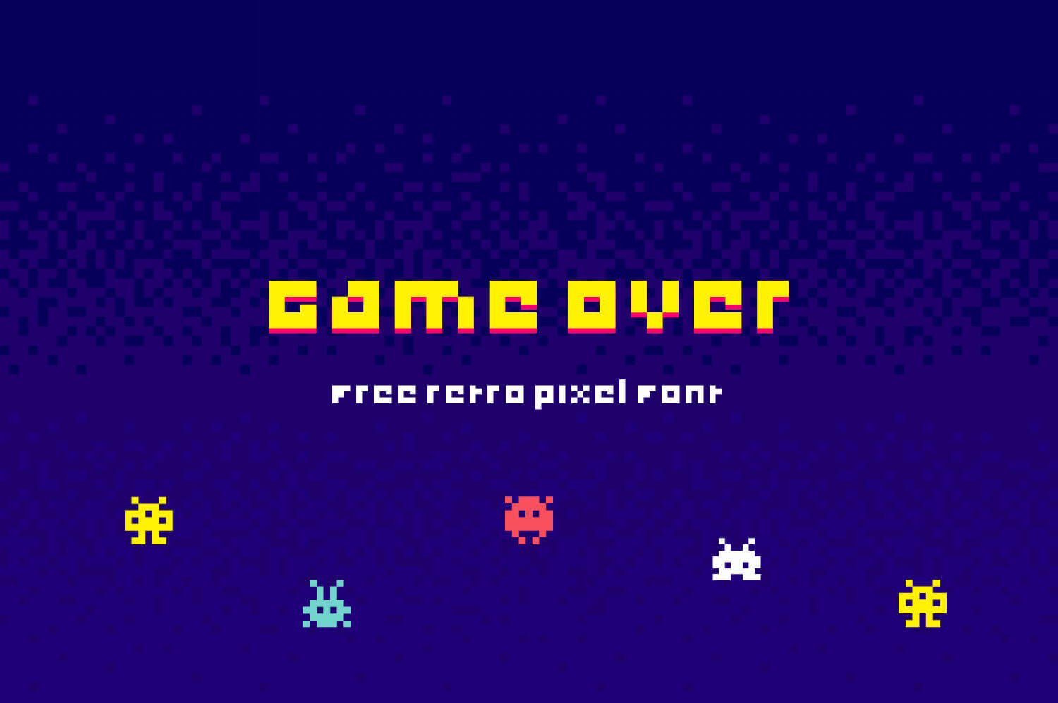 Game Over font presentation image