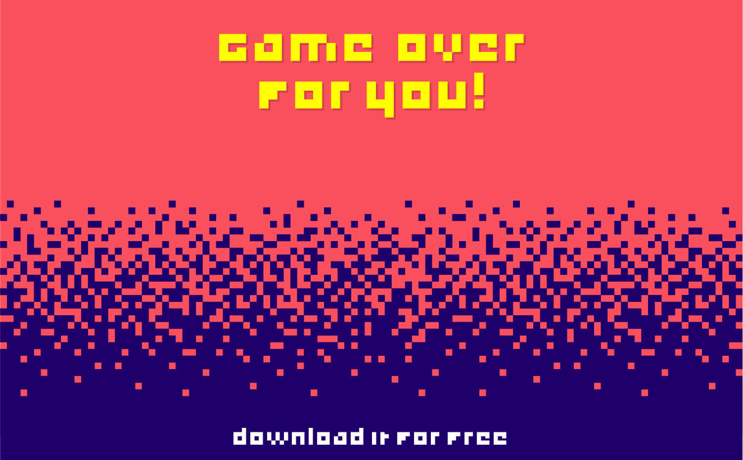 Game Over font presentation image