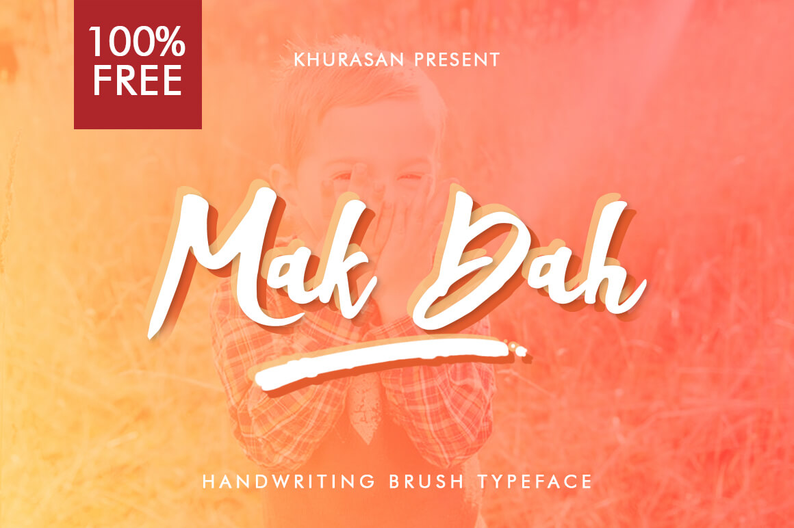 Mak Dah Brush Script Font presentation image