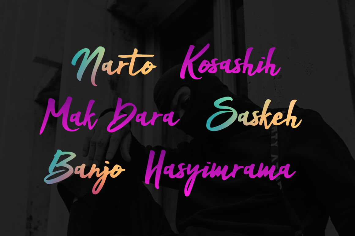 Mak Dah Brush Script Font presentation image