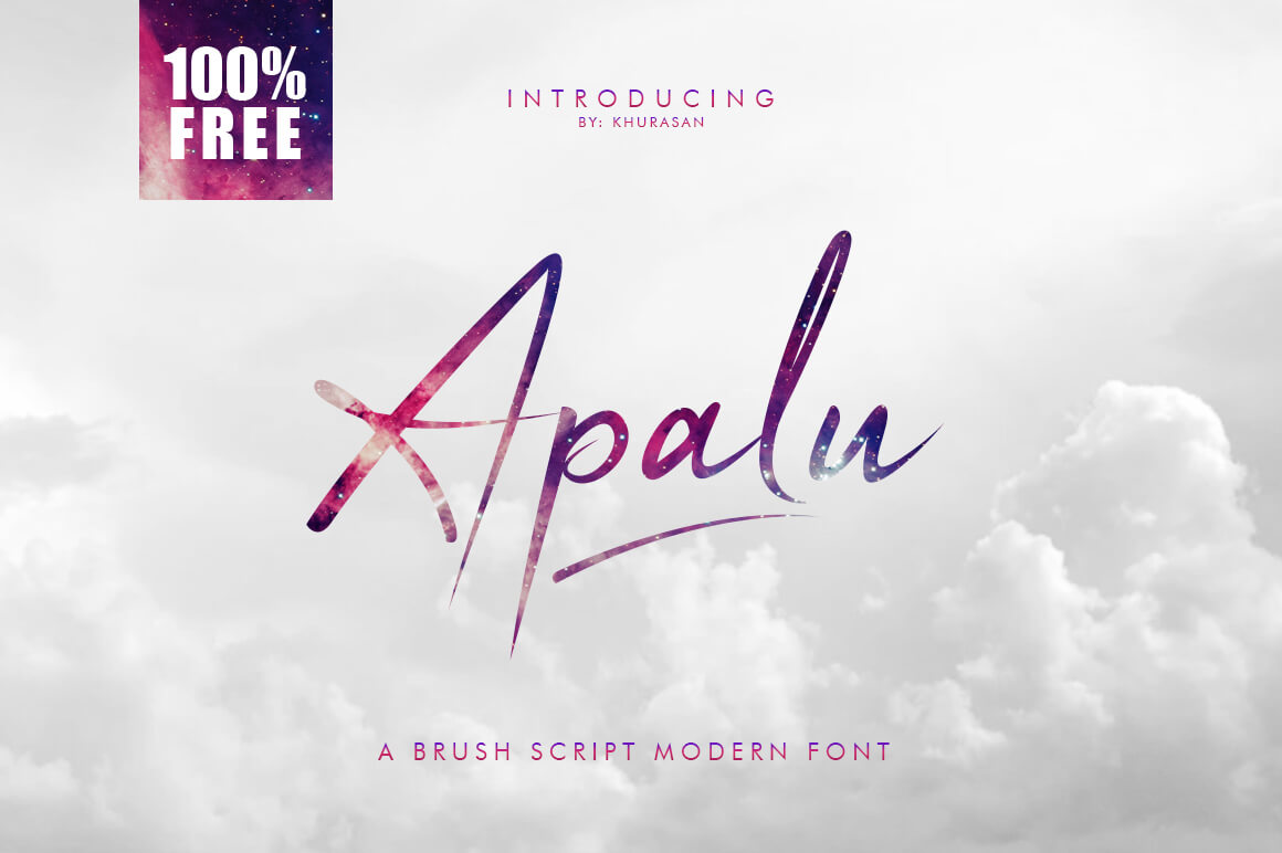 Apalu Brush Script presentation image