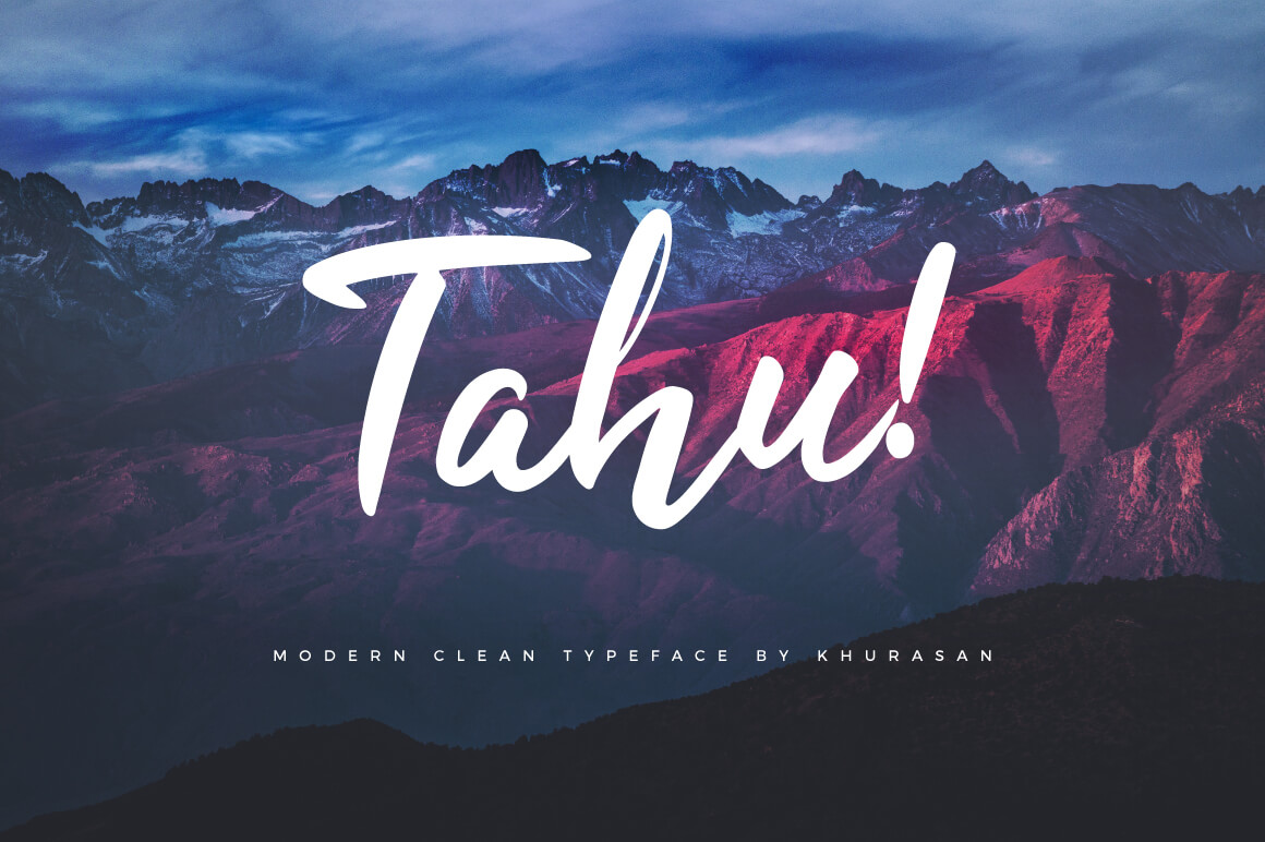 TAHU! - FREE SCRIPT FONT presentation image