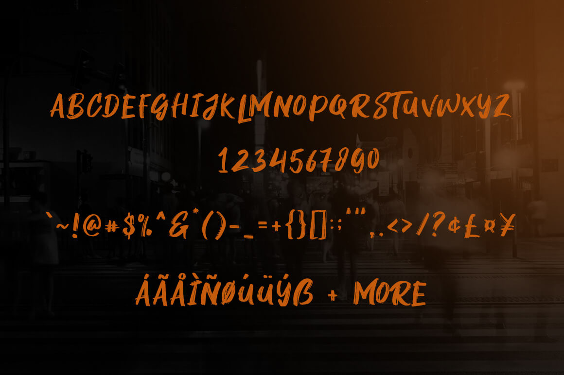 Rogeu Brush Font presentation image