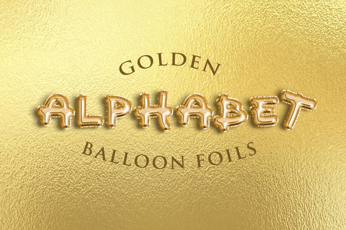 Golden Alphabet Balloon Foils  presentation image