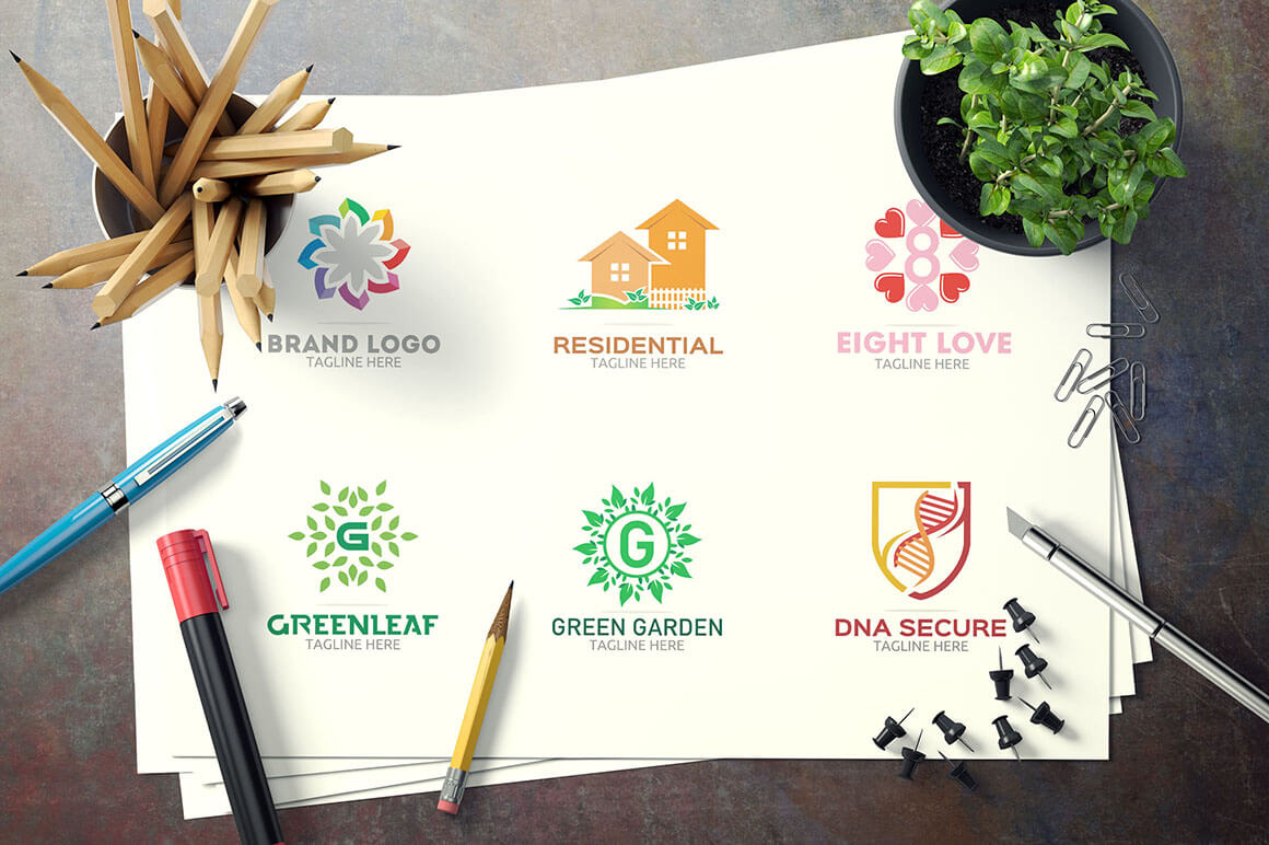 6 Modern Logo Template 3 presentation image