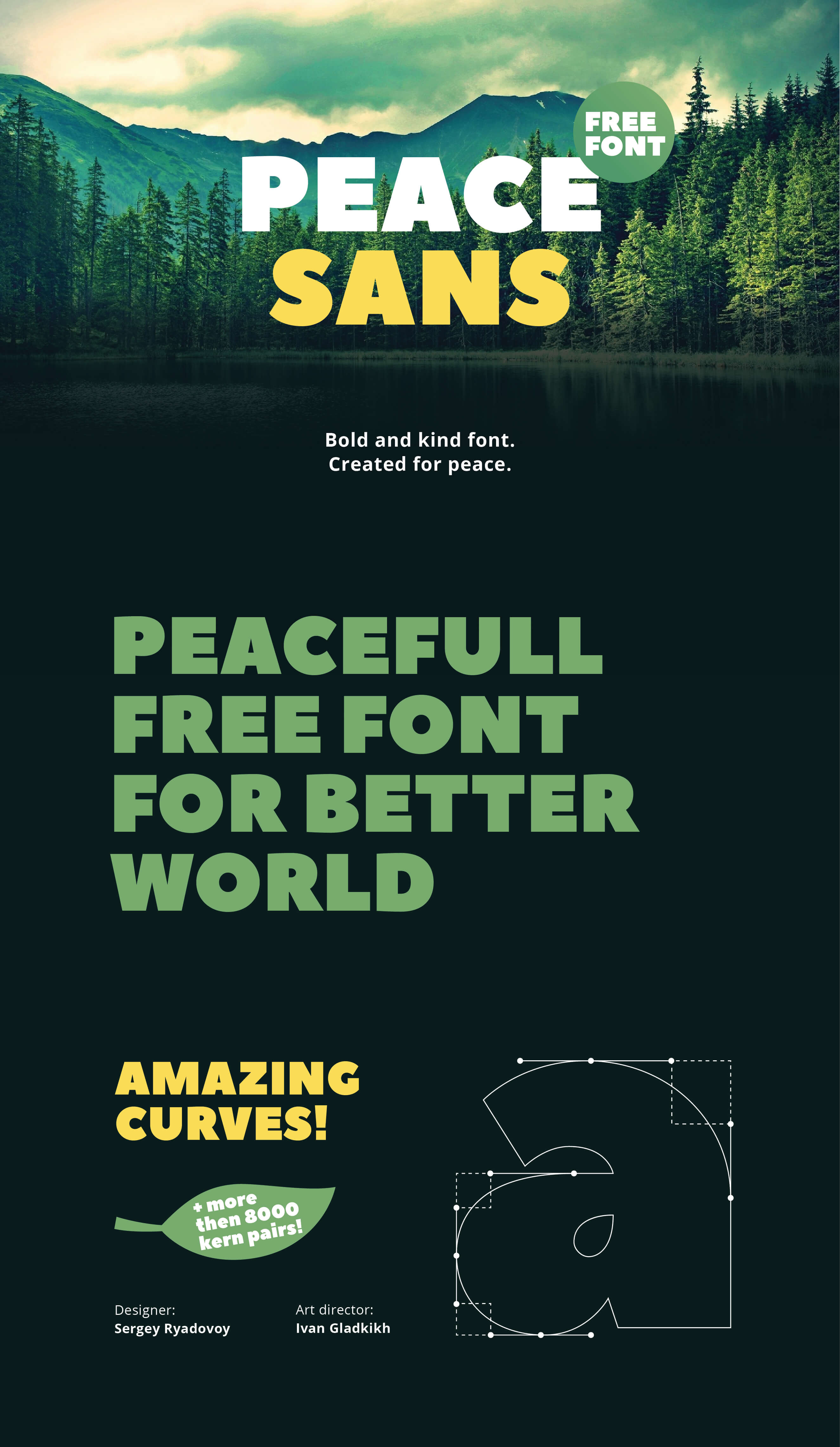 Peace Sans Free Font presentation image