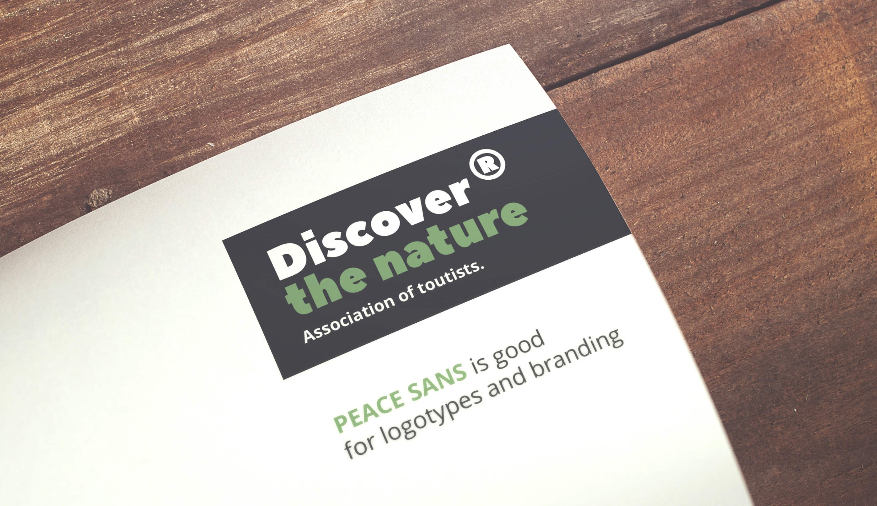 Peace Sans Free Font presentation image