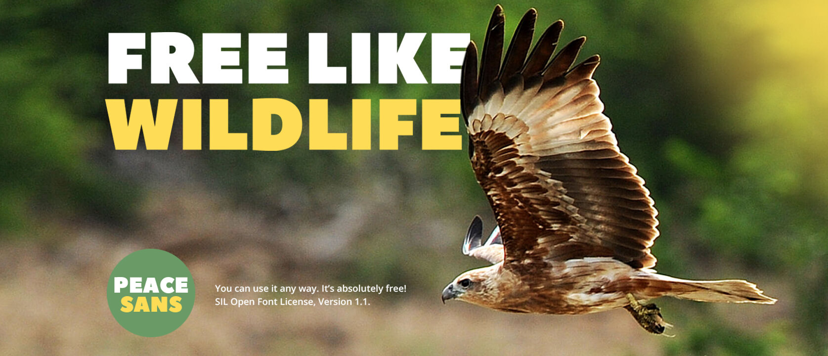 Peace Sans Free Font presentation image